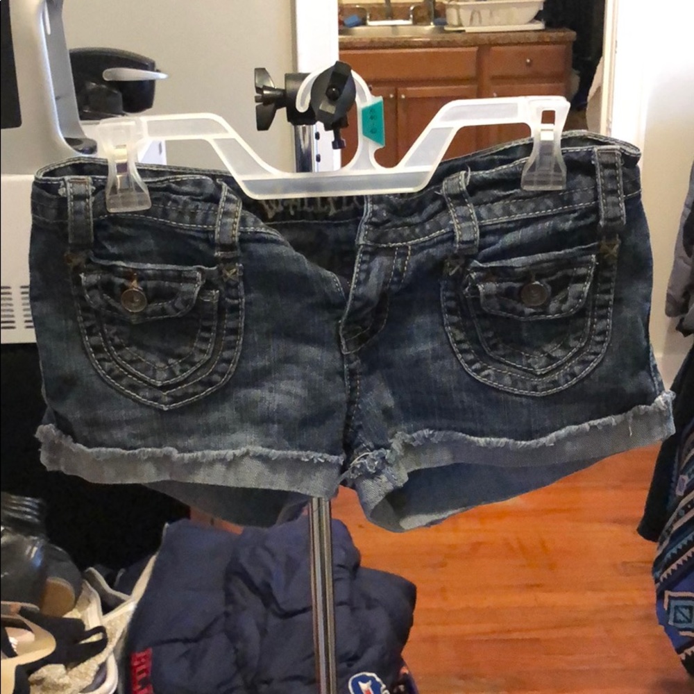 Ladies Wallflower Stretch Denim Shorts